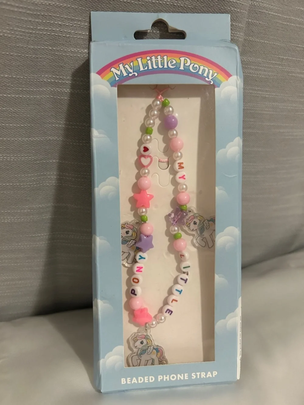 NWT My Little Pony Beaded Phone Strap Accessory NEW! Pegasus Charms